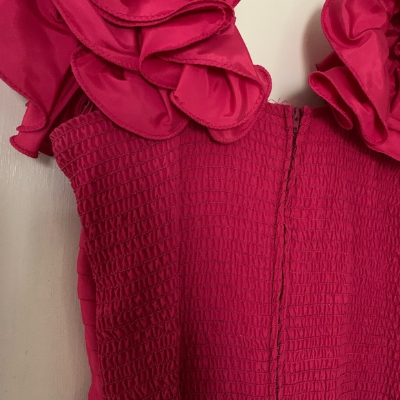 90’s retro fuschia formal party dress size 9-10 - Picture 4 of 6